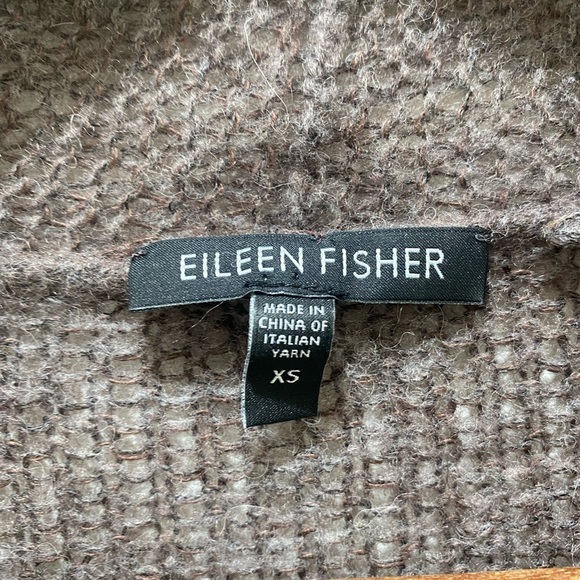 Eileen Fisher Alpaca Wool And Wool Blend Long Duster Cardigan Sweater, XS - Picture 6 of 7